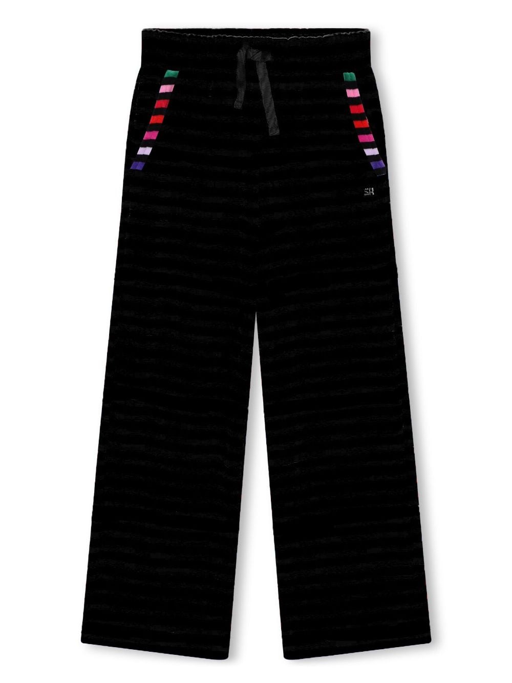 SONIA RYKIEL ENFANT Gestreifte Straight-Leg-Hose aus Samt - Schwarz von SONIA RYKIEL ENFANT