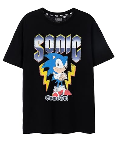 Sonic The Hedgehog Black Men's Short-Sleeved T-Shirt | Game On Design | Authentic Sonic Merchandise | Comfortable & Stylish for Sonic Fans Sonic The Hedgehog Black Men's Short-Sleeved T-Shirt | Game On Design | Authentic Sonic Merchandise | Comfortable & Stylish for Sonic Fans von Sonic The Hedgehog