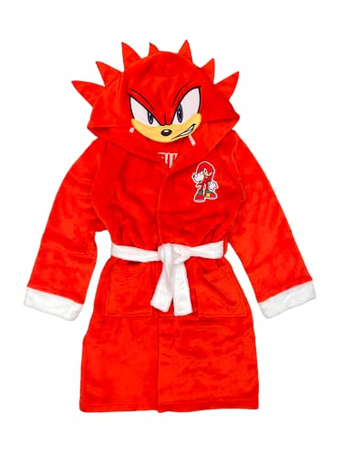 Sonic The Hedgehog Jungen Bademantel mit Sonic-Figur, Knuckles Red, 6-7 von Sonic the Hedgehog