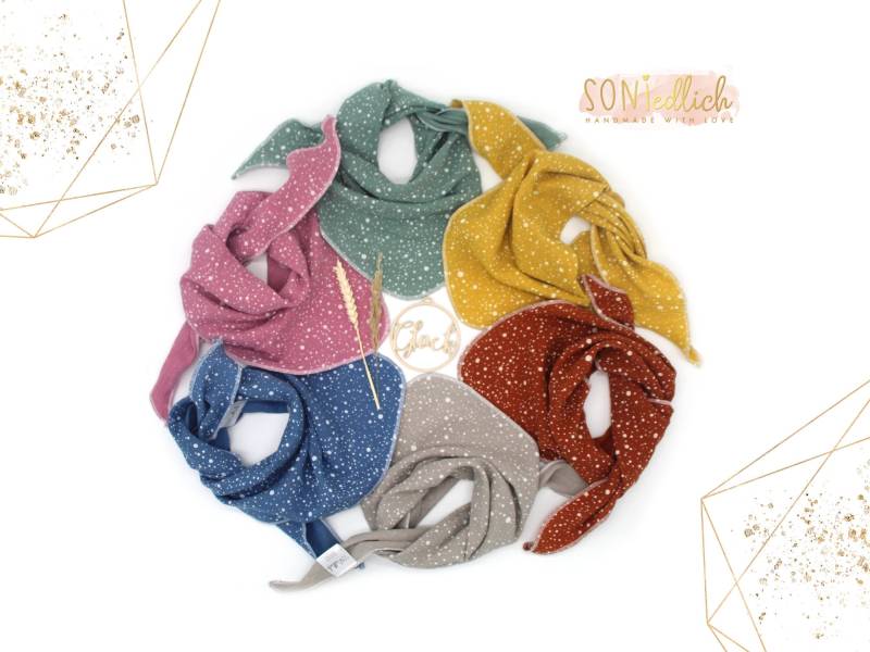 Musselintuch Für Babys Und Kinder/Halstuch Gepunktet Kopftuch Geschenk Zur Geburt, Taufe Oder Geburtstag von SONIedlich