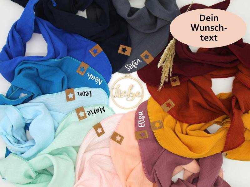 Musselintuch Für Babys Und Kinder/Halstuch Kopftuch Personalisiertes Geschenk Zur Geburt, Taufe Oder Geburtstag von SONIedlich