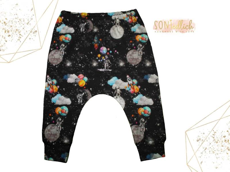 Slim Harem Pants/Astronaut Baby Und Kind Mitwachshose Wohlfühlhose Geschenk Geburtstag von SONIedlich