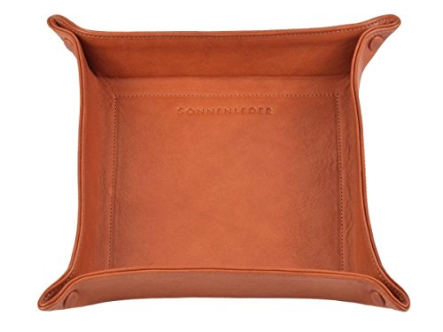 SONNENLEDER Ablageschale Leder Taschenleerer Schale Lederschale natur VIDE POCHE von Sonnenleder