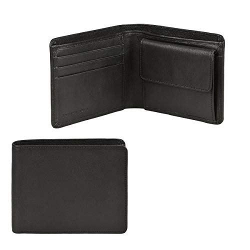 Sonnenleder Geldbörse Querformat Leder Herren Damen Portemonnaie Geldbeutel Spree schwarz von Sonnenleder