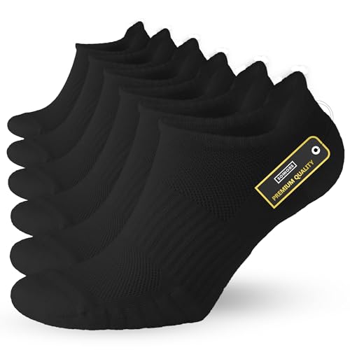 SONNORS Sneaker Socken Herren Damen - Laufsocken Leicht Atmungsaktiv Kurz Geschnitten Gepolsterte Sportsocken Unisex Schwarz Weiß von SONNORS