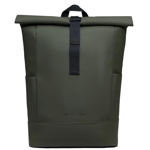 Rolltop Rucksack HOLU groß aus recyceltem Material Laptop-Fach und Trolley-Fix für Damen und Herren, ideal als Handgepäck oder Tagesrucksack wasserabweisend von SONS OF ALOHA
