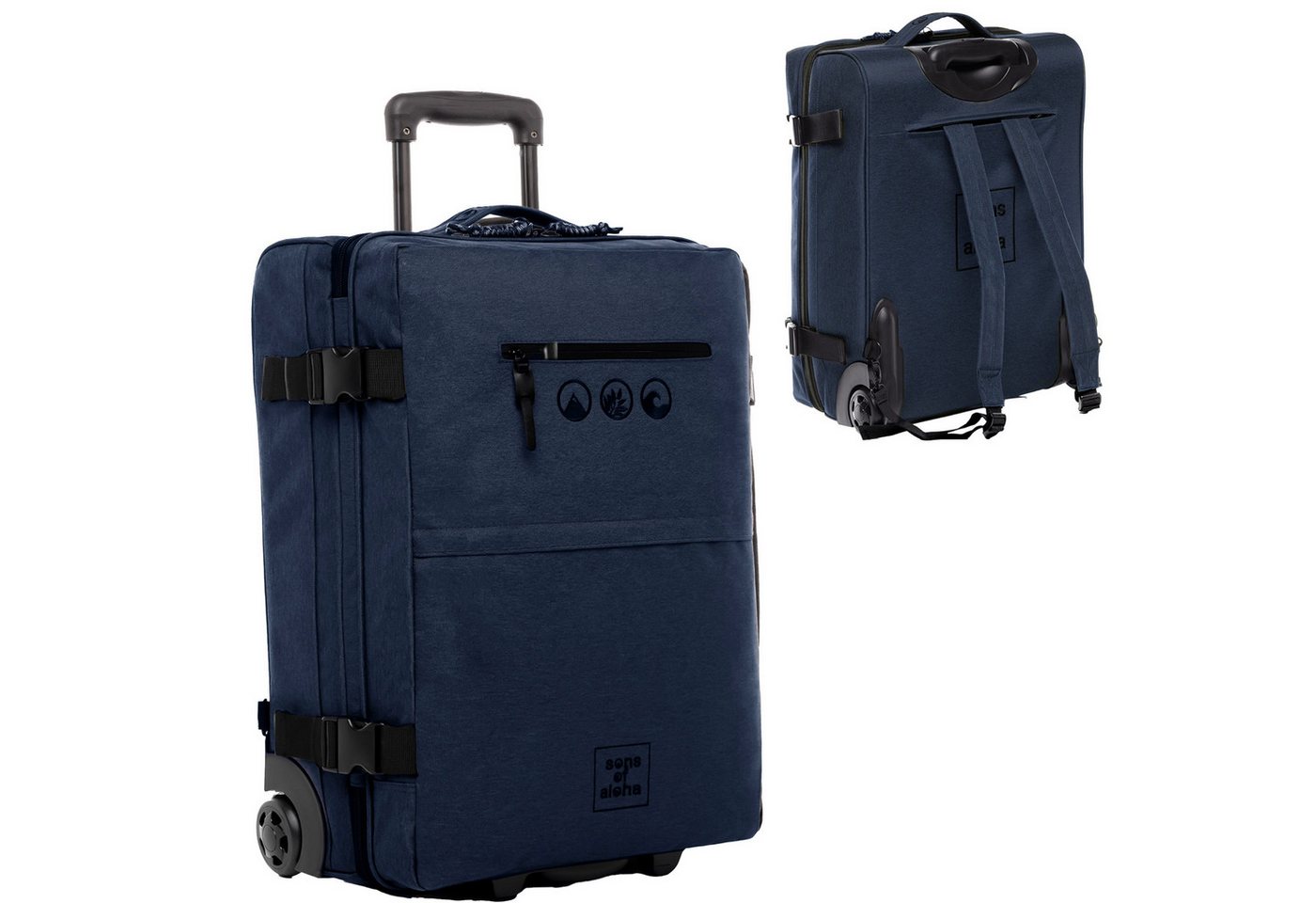 SONS OF ALOHA Koffer Backpacker Rucksack mit Rollen 3 in 1 Handgepäck 55 cm, 2in1 Hybrid Handgepäck Koffer 2 Rollen & Rucksack aus Plastikflaschen SONS OF ALOHA Koffer Backpacker Rucksack mit Rollen 3 in 1 Handgepäck 55 cm, 2in1 Hybrid Handgepäck Koffer 2 Rollen & Rucksack aus Plastikflaschen von SONS OF ALOHA