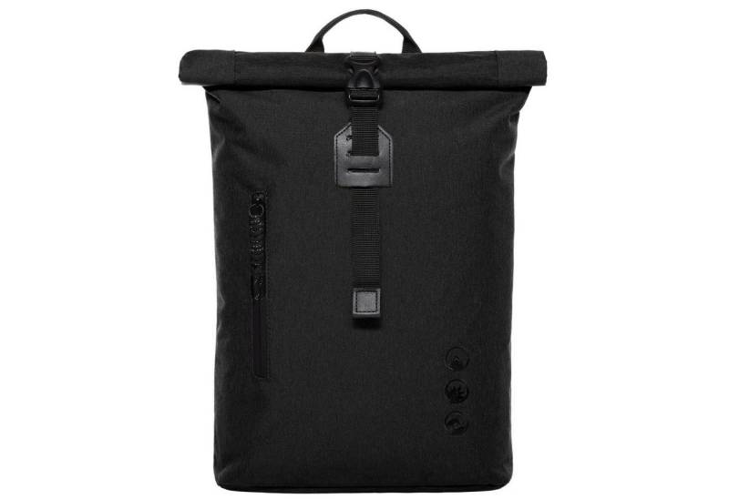 SONS OF ALOHA Rucksack RollTop Rucksack Damen klein extra Laptop-Hülle, City-Rucksack dünn als Fahrrad-Rucksack, Daypack für Damen, schwarz von SONS OF ALOHA