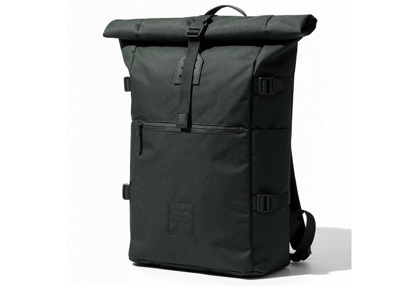 SONS OF ALOHA Rucksack XL RollTop Rucksack KANE erweiterbar Laptop-Fach groß, XL Rucksack Laptopfach aus recyceltem Plastik, Daypack viele Fächer von SONS OF ALOHA