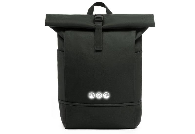 SONS OF ALOHA Rucksack XL Rolltop Rucksack Sporttasche 15 Zoll Reflective mit Schuhfach 25l, XL Tagesrucksack Laptopfach aus recyceltem Plastik, Sport-Tasche von SONS OF ALOHA