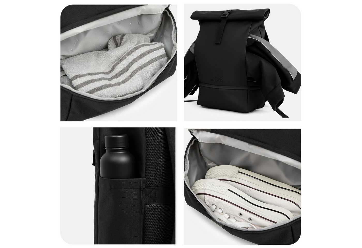 SONS OF ALOHA Rucksack XL Top-Loader Sporttasche Rucksack 15 Zoll, XL Tagesrucksack Laptopfach aus recyceltem Plastik, Sport-Tasche von SONS OF ALOHA