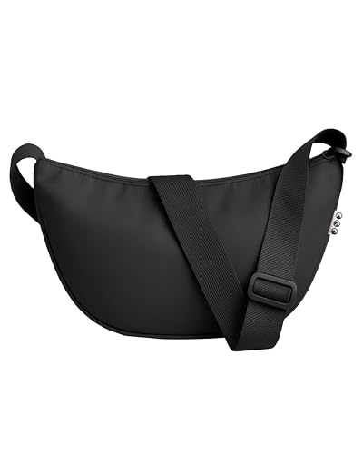 SONS OF ALOHA XL Half Moon Bag Umhängetasche HOKU aus recycletem Meeresplastik | Halbmond Festivaltasche Wasserabweisend | Stylische Crossbody bag mit verstellbarem Gurt von SONS OF ALOHA