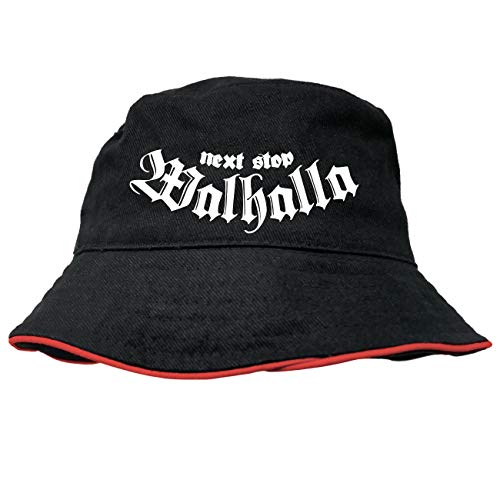 Anglerhut Sonnenhut Next Stop Walhall in 2 Grössen Walhalla Bucket hat Odin von SONS OF ODIN