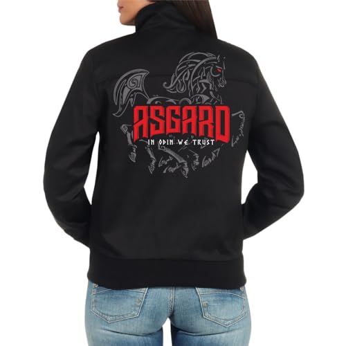 Damen Harrington Jacke Asgard In Odin we trust schildmaid shieldmaiden valkyrie von SONS OF ODIN