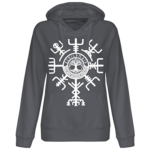 Damen Kapuzenpullover Schildmaid Hoodie Freya walküre Mythologie Wikinger Odin von SONS OF ODIN