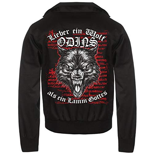 Herren Harrington Jacke Lieber ein Wolf Odins als ein Lamm Gottes Fenris Germane Herren Harrington Jacke Lieber ein Wolf Odins als ein Lamm Gottes Fenris Germane von SONS OF ODIN