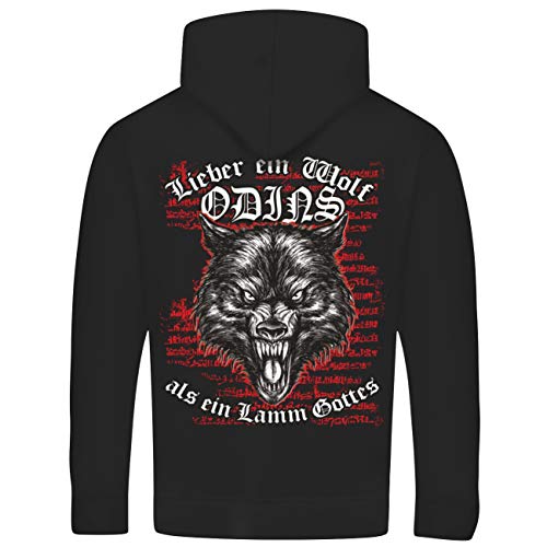 Herren Kapuzenjacke Lieber ein Wolf Odins als ein Lamm Gottes Fenris Wikinger von SONS OF ODIN