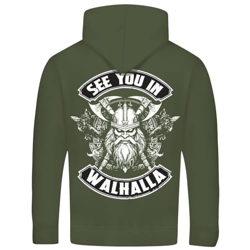Herren Kapuzenjacke Odin Wotan Asgard See you in Walhalla hoodies mit kapuze von SONS OF ODIN