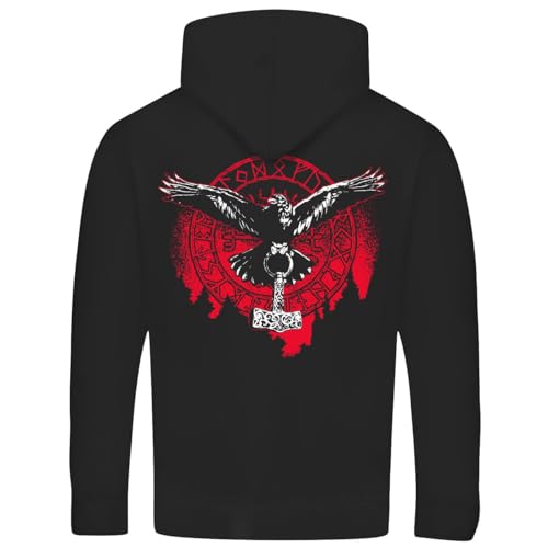 Herren Kapuzenjacke Odins Raben mit Thors Hammer Wikinger nordische Mythologie Herren Kapuzenjacke Odins Raben mit Thors Hammer Wikinger nordische Mythologie von SONS OF ODIN