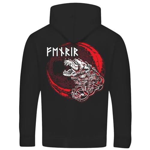 Herren Kapuzenjacke Vikings Fenrir Wolf Fenriswolf Walhalla Wikinger Loki Odin von SONS OF ODIN