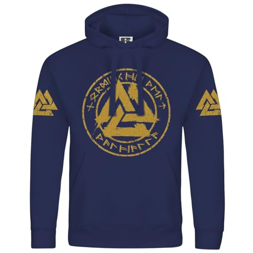 Herren Kapuzenpullover Nordische Welt Walhalla Gold Runen wotan Odin Asgard von SONS OF ODIN
