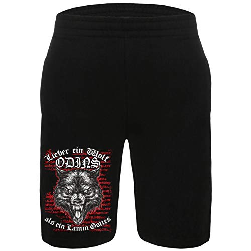 Herren Kurze Hose Shorts Lieber EIN Wolf Odins als EIN Lamm Gottes Größe M - 4XL von SONS OF ODIN