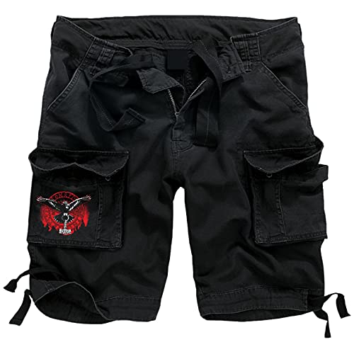 Herren Kurze Hosen Armee Look Shorts Odins Raben mit Thors Hammer Wikinger von SONS OF ODIN