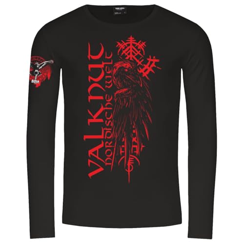 Herren Langarm Shirt Longsleeve Valknut Raben Vikings Ragnar männer von SONS OF ODIN