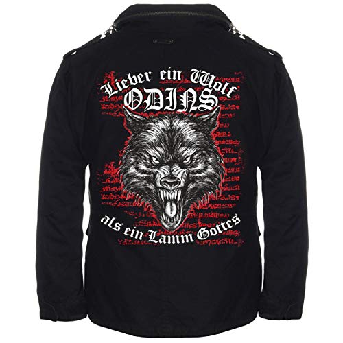 Herren M65-Giant Jacke Lieber ein Wolf Odins als ein Lamm Gottes Fenris Wikinger von SONS OF ODIN