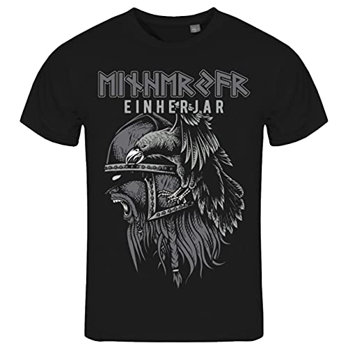 Herren Männer T-Shirt Vikings Einherjar Helm Wikinger Krieger für Heervater Odin von SONS OF ODIN