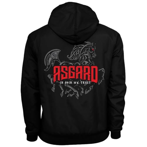 Herren Männer Windbreaker Regenjacke Asgard in Odin we Trust windrunner vikings von SONS OF ODIN