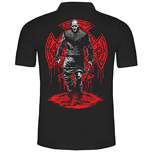 Herren Poloshirt Polohemd Blutadler Wikinger Odin Thor Germanen Kelten Walhalla von SONS OF ODIN
