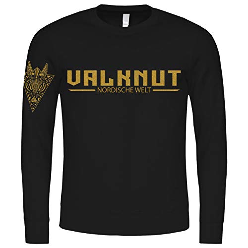 Herren Pullover Sweatshirt Marke Valknut in Gold Label Vikings von SONS OF ODIN