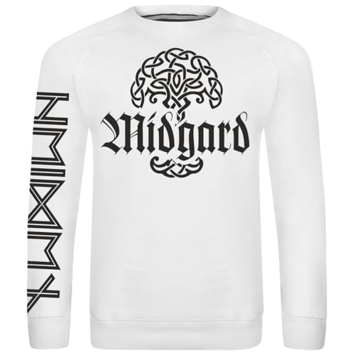 Herren Pullover Sweatshirt Midgard nordischer Kompass Runen nordmänner Odin von SONS OF ODIN