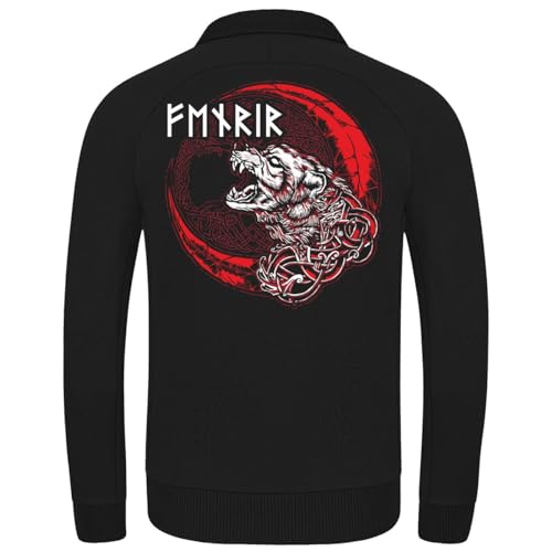 Herren Sweatjacke Vikings Fenrir Wolf Fenriswolf Walhalla Wikinger Loki Asgard von SONS OF ODIN