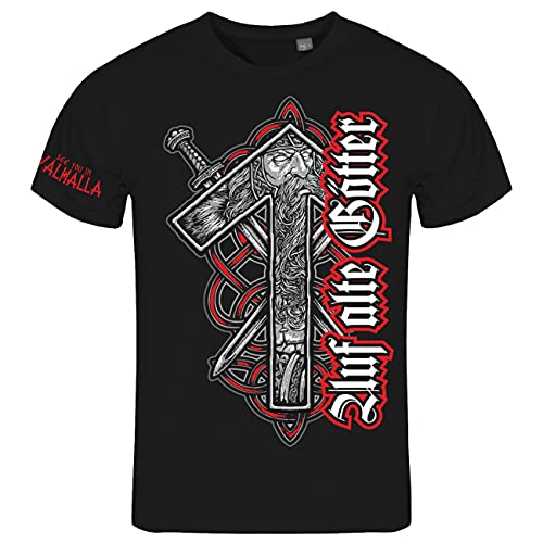 Herren T-Shirt Auf alte Götter Wikinger Motive Walhalla Größe S - 5XL von SONS OF ODIN
