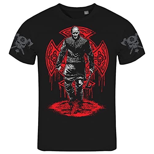Herren T-Shirt Blutadler Wikinger Motiv der letzte Krieger zur Schlacht von SONS OF ODIN