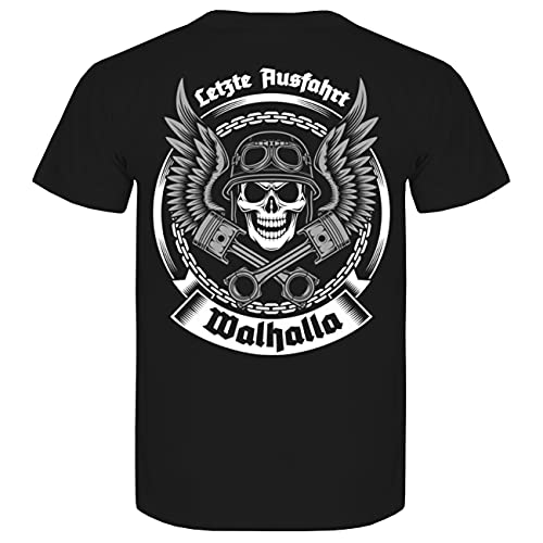 Herren T-Shirt Letzte Ausfahrt Walhalla Wikinger Tour Motorrad Biker von SONS OF ODIN