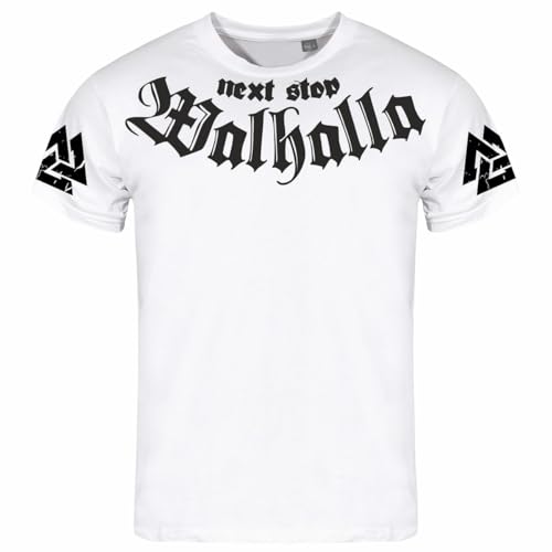 Herren T-Shirt Next Stop Walhalla Odins Horde S bis 8XL Germania Midgard von SONS OF ODIN
