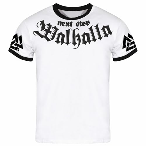 Herren T-Shirt Next Stop Walhalla Odins Horde S bis 8XL Germania Midgard von SONS OF ODIN