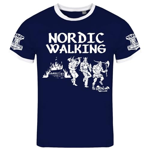 Herren T-Shirt Wikinger Raubzüge Nordic Walking Viking World Tour Größe S - 5XL von SONS OF ODIN