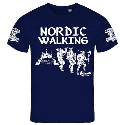 Herren T-Shirt Wikinger Raubzüge Nordic Walking Viking World Tour Größe S - 5XL von SONS OF ODIN