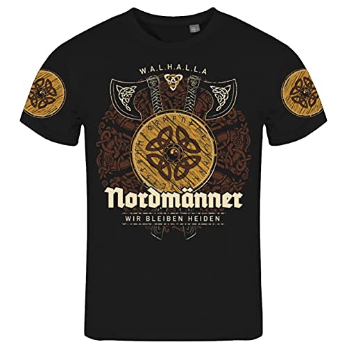 Herren T-Shirt Wir bleiben Heiden Pagan Germanen Heidentum von SONS OF ODIN