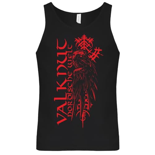 Herren Tank Top Muskelshirt Valknut Nordischer Rabe Wikinger Odins Raben Asen Größe S - 5XL von SONS OF ODIN