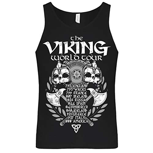 Herren Tank Top Muskelshirt Viking World Tour Wikinger Thors Hammer Odin Germane von SONS OF ODIN