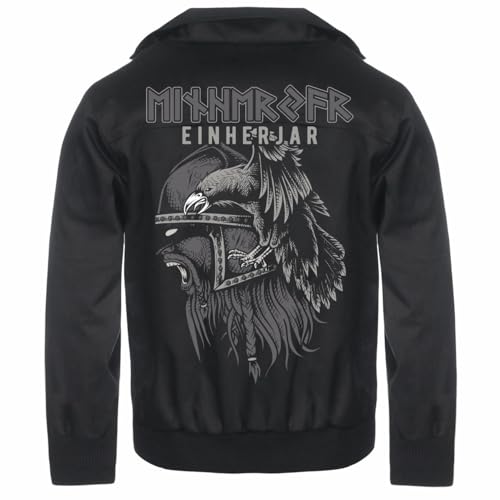 Herren gefütterte Harrington WINTER Jacke Krieger für Heervater Odin Wikinger von SONS OF ODIN