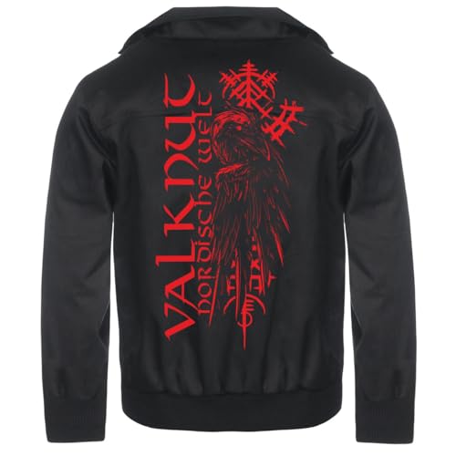 Männer Harrington WINTER Jacke Rabe Asgard Walhalla Vikings Mythologie von SONS OF ODIN