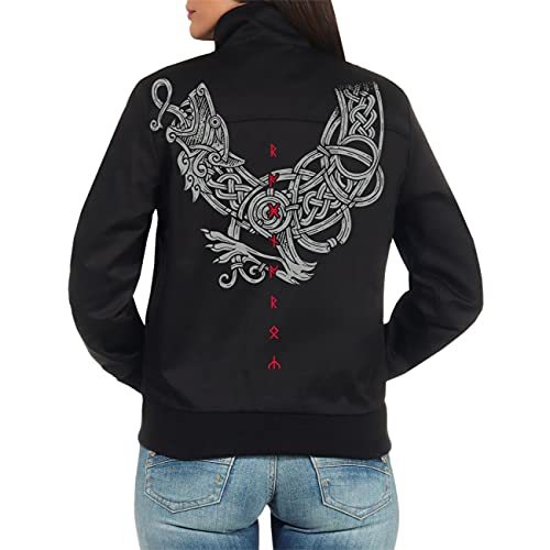 SONS OF ODIN Damen Harrington Jacke Fenrir Sohn von Loki Runen Wikinger Walhalla Mythologie von SONS OF ODIN
