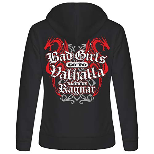 SONS OF ODIN Damen Kapuzenjacke Bad Girls go to Valhalla Walküre Freija nordische Kriegerin von SONS OF ODIN