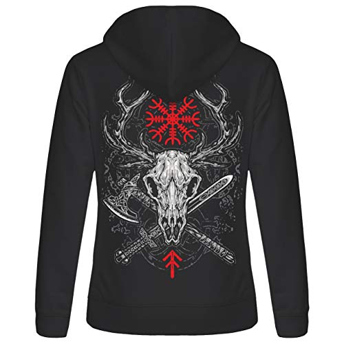 SONS OF ODIN Damen Kapuzenjacke Nordische Folklore Wikinger Nordmänner Germanen Heiden Edda von SONS OF ODIN